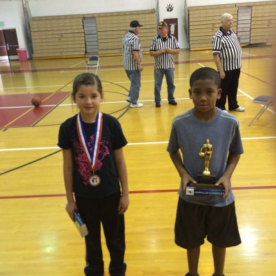 Brooklyn Lechuga , left,  3rd place.  Deondre Collier 1st place.