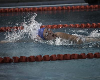 Bonnie Bridges sophomore first year swimmer. Photo courtesy Apuron Photography