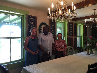 Elizabeth Koch and Umbisa Kendeli checked into the Chrysocolla Inn in Globe last weekend. They were visiting Arizona from Ohio.  Libby Rooney the hostess and manager greeted them and showed them around the historic boarding house. 