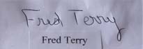 Fred Terry Signature