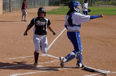 Janae Ruiz crosses home plate with Lady Cats' first run of the game against Ft. Thomas last Tuesday.