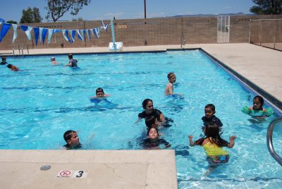 Kids enjoyed free swimming at the Mammoth Pool thanks to the San Pedro Valley Lions Club and the Town of Mammoth.