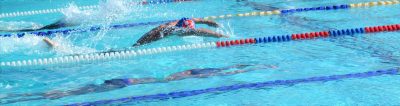Michael Primero swims in the 200 IM. Photo by Elyssia Aguilar SMHS