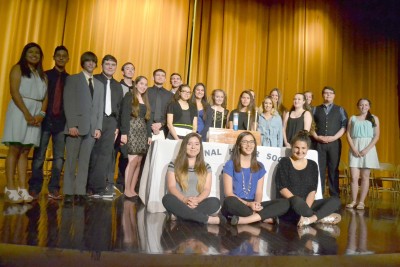 Members and inductees of the San Manuel High School Chapter of the National Honor Society. Not pictured are Mariah Dockum, Michael Garcia, and Daniela Guerrero.