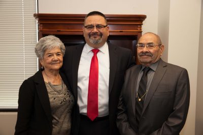 Danny with his parents Patrick Sr. and Josie Contreras of Superior