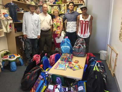 Family First received a donation of backpacks for our school supplies drive from Vista De La Montana United Methodist Missions Group. They will be given to the local schools. 