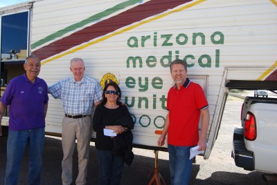 Ralph Herrera, King (Arizona Medical Eye Unit Coordinator), Mary Rose Gallego & Dr. Richard Lewis.