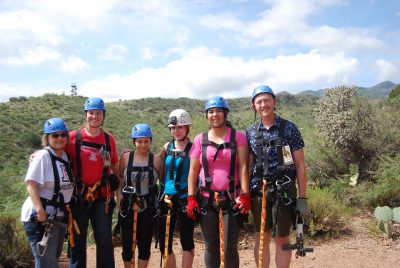 A group of friends from Tucson had fun at the Arizona Zipline Adventure in Oracle.